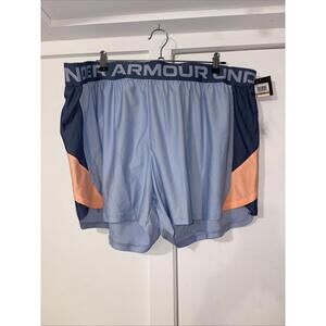UA Under Armour Women's 3XL Blue Orange Shorts Short Pants NEW WITH TAGS
